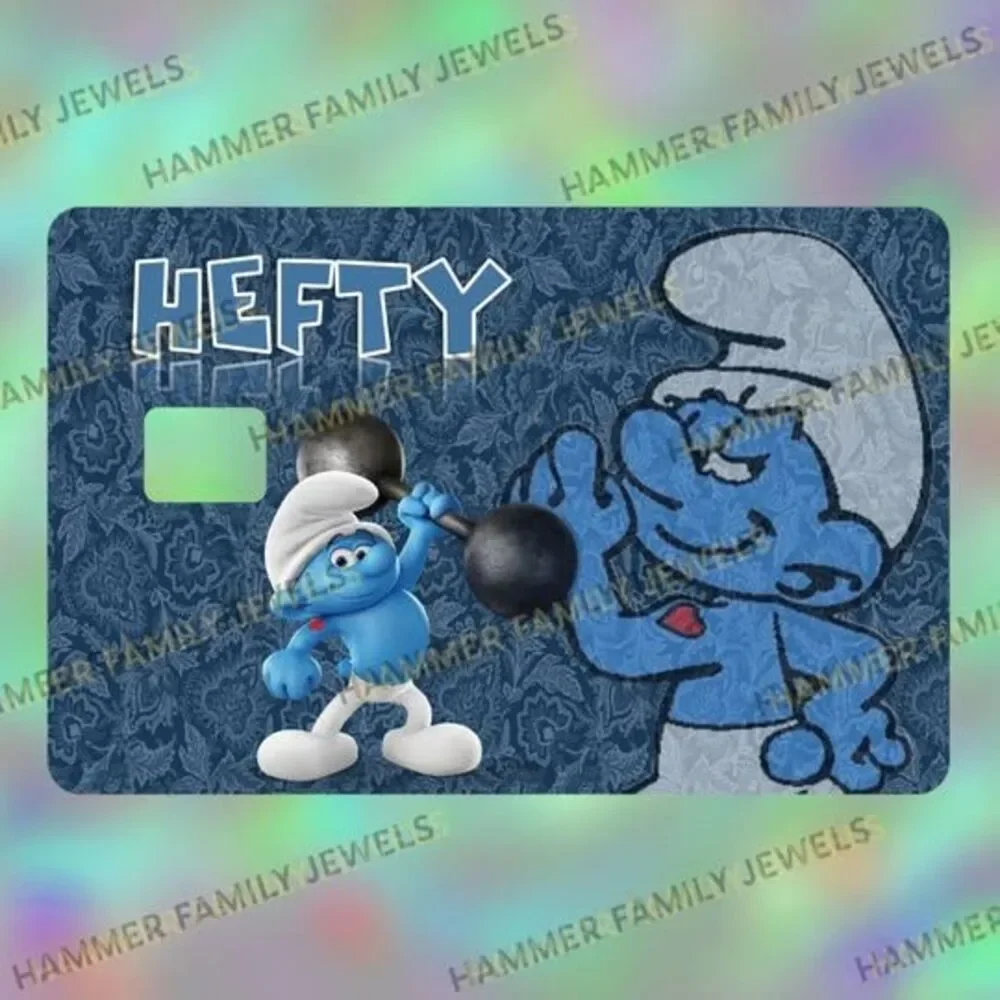 Hefty Smurf Card Decal